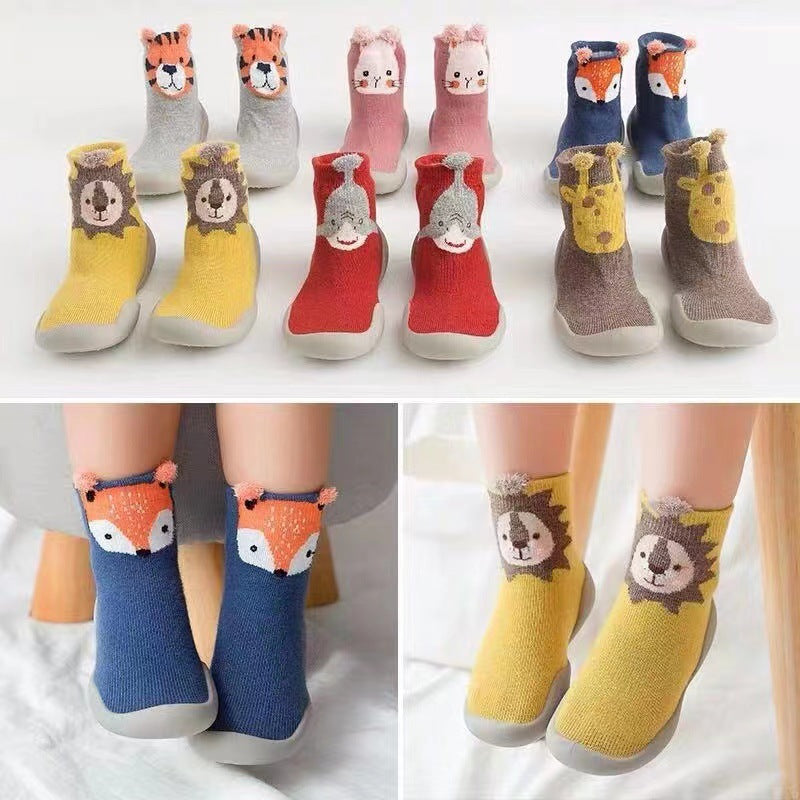 Pawtastic™ | Anti-Slip Animal Design Shoe Socks for Kids & Adults | Comfortable Grip for Indoor Use & Play