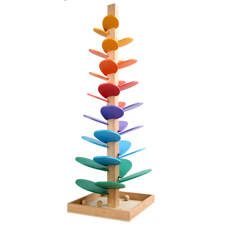 Montessori Wooden Marble Tower | Colorful, Eco-Friendly Toy for Cognitive Development & Fine Motor Skills