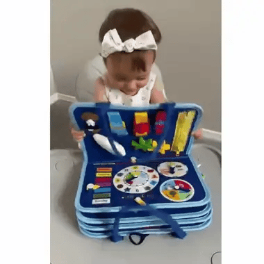 Montessori Educational Busy Board Book for Children | Safe, Durable & Ideal for Developing Life Skills from 1 Year