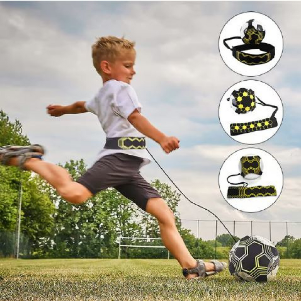 Solo Football Trainer | Elastic Band for Unlimited Practice & Skill Improvement for Kids and Adults
