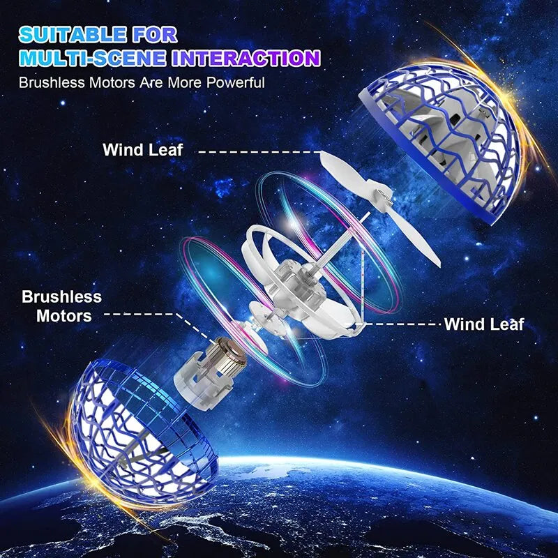 Flying Ball Spinner Toy - Hovering Orb with Spinning Action for Fun and Play