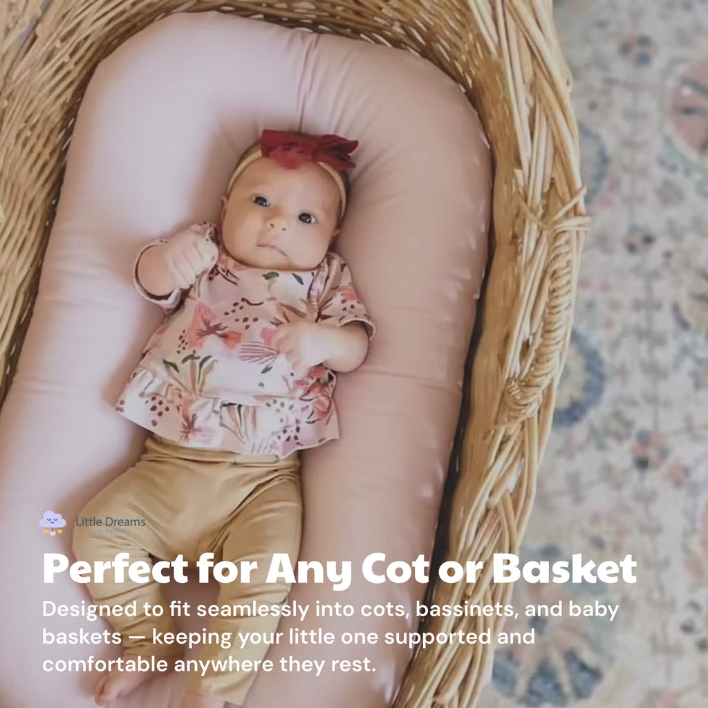 Orthopaedic Baby Nest Pillow | Anti-Flat Head Newborn Cushion & Snuggle Lounger for Safe Sleep