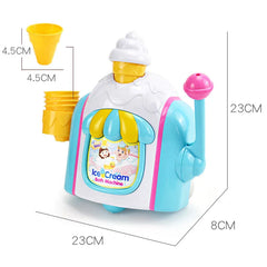 Ice Cream Bath Toy - Foam mobiles - Bathing with a soap pump