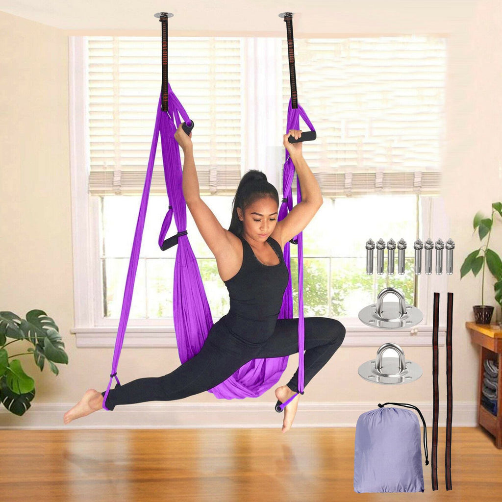 Flexible Aerial Silk Yoga Hammock Swing | Adjustable, Durable & Ideal for Home Workouts and Aerial Yoga