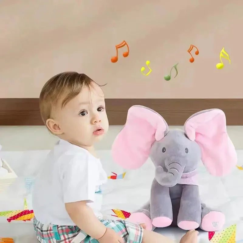 Robotic Peek a Boo Elephant Plush Toy | Interactive, Soft & Ideal for Babies and Toddlers