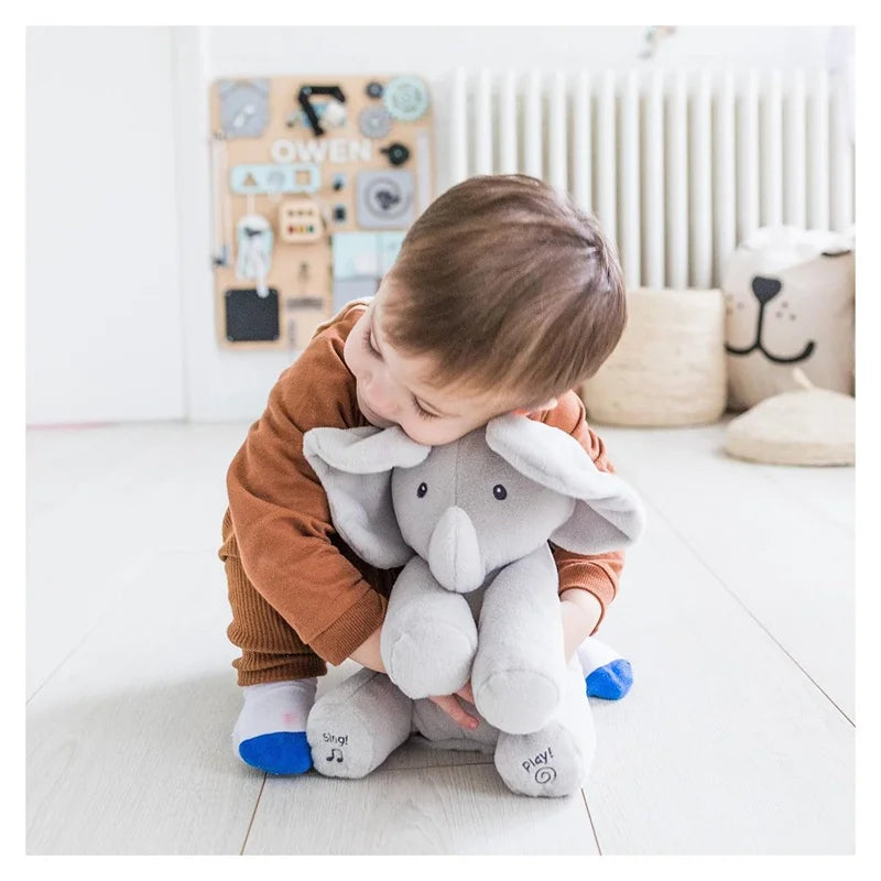 Interactive Plush Peekaboo Singing Elephant | Soft, Cuddly & Engaging Toy for Babies and Toddlers