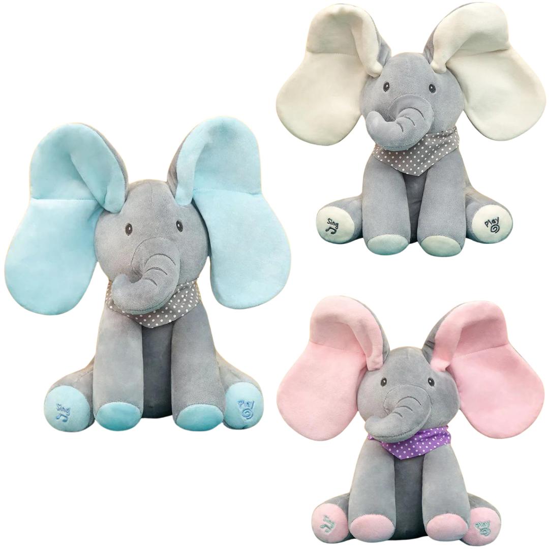 Interactive Peekaboo Singing Elephant | Soft Plush Toy with Music & Movement for Babies and Toddlers