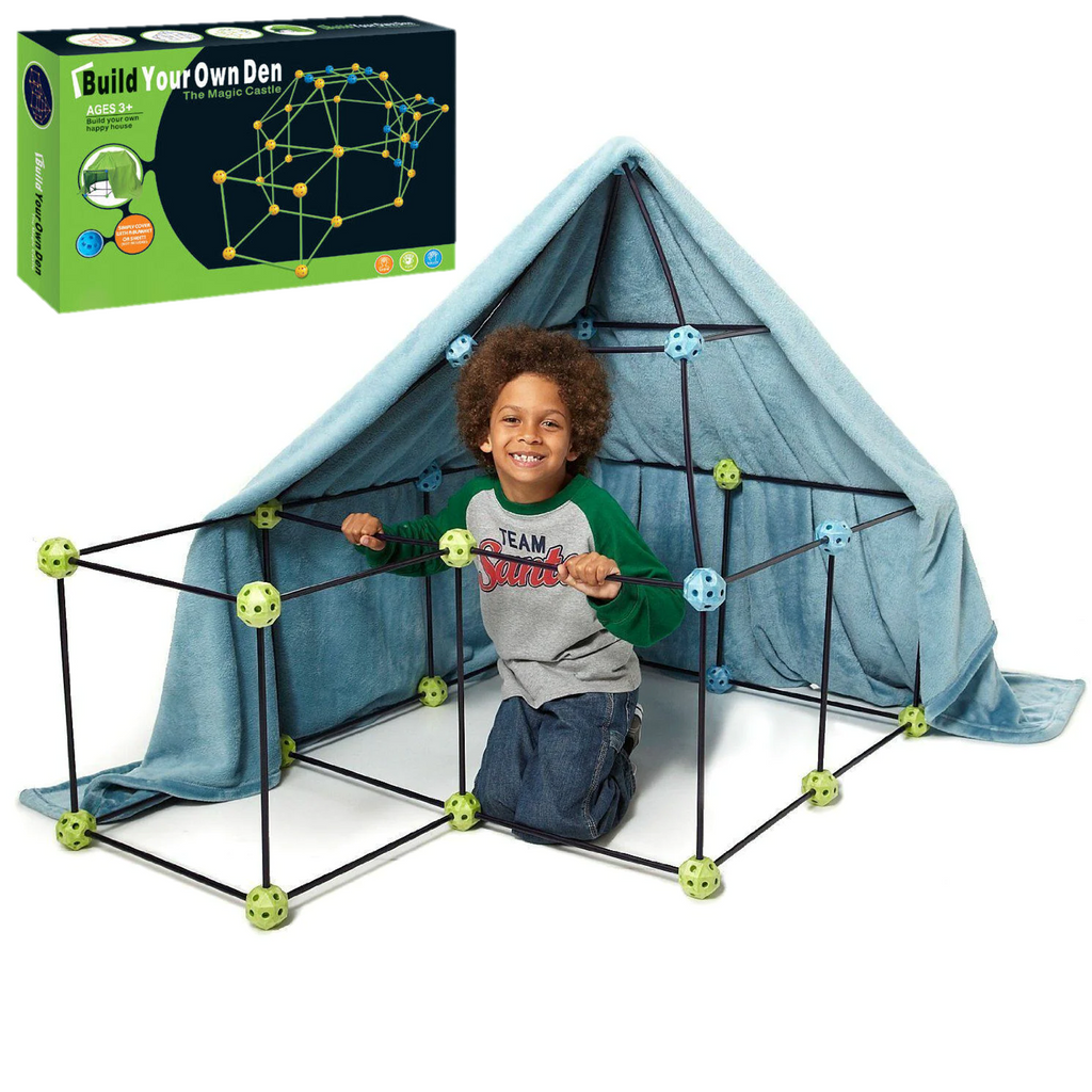 Kids DIY Fort Building Kit | Den Kit 72 or 144 Pieces, Creative Construction Toy for Imaginative Play & STEM Learning