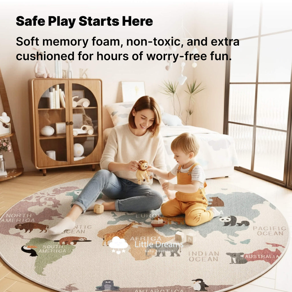 Play Mat for Infants | Safe and Soft Play Mat for Babies, Sensory Rug for Play Areas