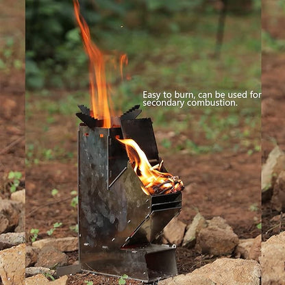Portable Outdoor Rocket Wood Burning Stove | Lightweight, Efficient & Ideal for Camping and Backyard Gatherings