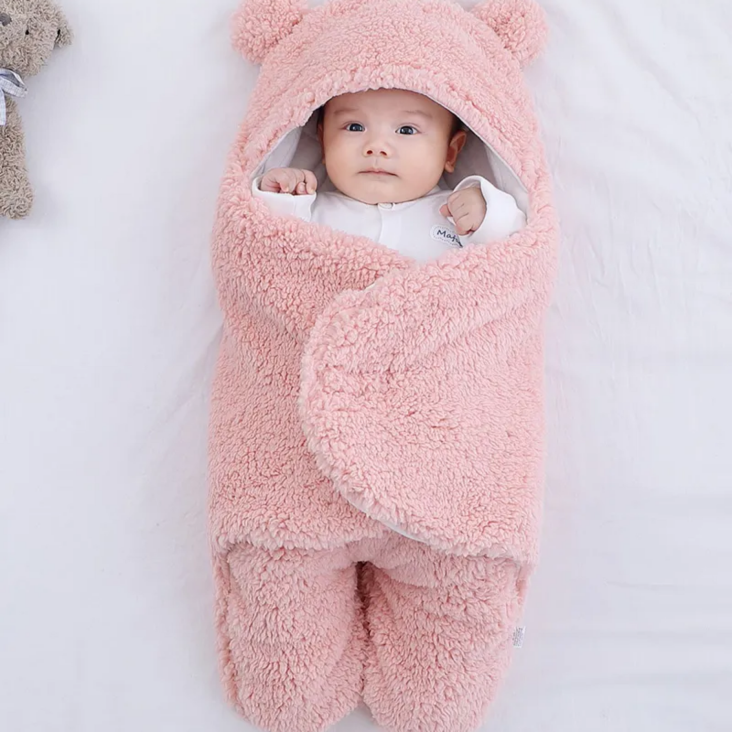 Baby Swaddle Wrap Bag  Blanket for Infants and Newborn with thick Fleece for Winter