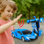 Transforming Remote Control Robot Car | Gesture Activated, LED Lights & Sound Effects for Kids' Interactive Play