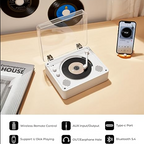 Portable Retro CD Player | Bluetooth Connectivity & Built-In Speakers for Music Lovers