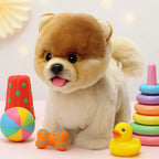 AI Premium robot Puppy | Walking, Barking & Tongue-Sticking for Kids' Stuffed Animal Toy Gift