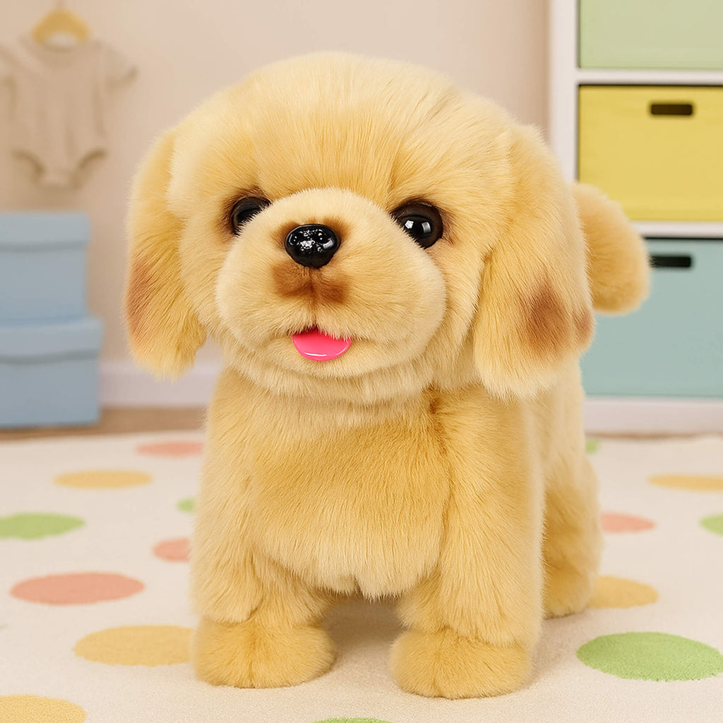 AI Premium robot Puppy | Walking, Barking & Tongue-Sticking for Kids' Stuffed Animal Toy Gift