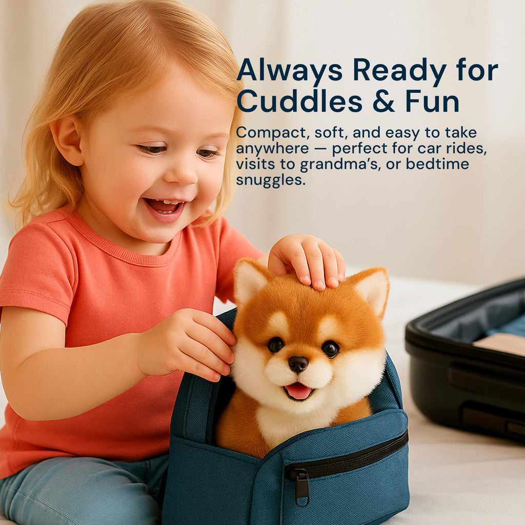 AI Premium robot Puppy | Walking, Barking & Tongue-Sticking for Kids' Stuffed Animal Toy Gift