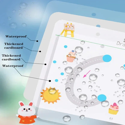 Reusable Magic Tracing Workbook for Kids - Montessori Drawing Practice Copybook for Educational Control Training and Creative Learning