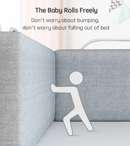 Baby Bed Rail Safety Barrier - 47cm Child Bed Fence Railing for Kids' Bed Protection and Safety