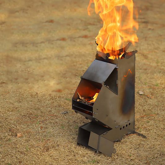 Portable Outdoor Rocket Wood Burning Stove | Lightweight, Efficient & Ideal for Camping and Backyard Gatherings