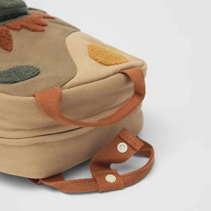 Adorable Little Dutch Backpack for Toddlers - Dinosaur Embroidered Design