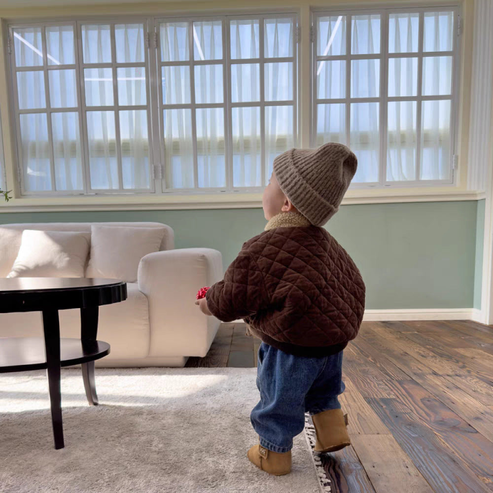 Padded Jacket for Boys | Baby Boy Jacket Soft Cotton, Warm Sherpa Lining & Ideal for Autumn and Winter Wear