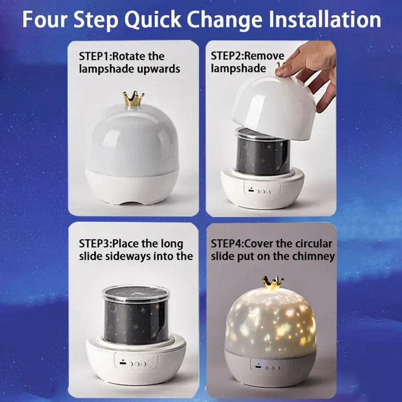 2-in-1 Children's Night Light Projector | Soothing Ocean Projections & Soft Lighting for Peaceful Sleep