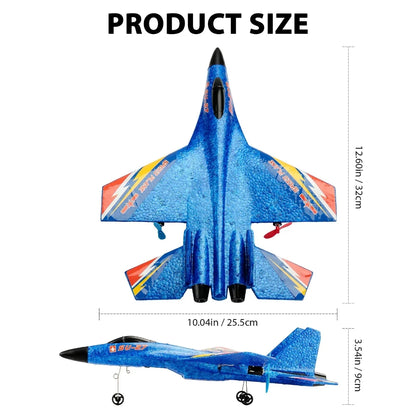 Flying Airplane RC Toy – SU-27 Remote Control Aircraft -  Battery Powered Flying Remote Controlled Airplane - For Children, EPP Foam Design