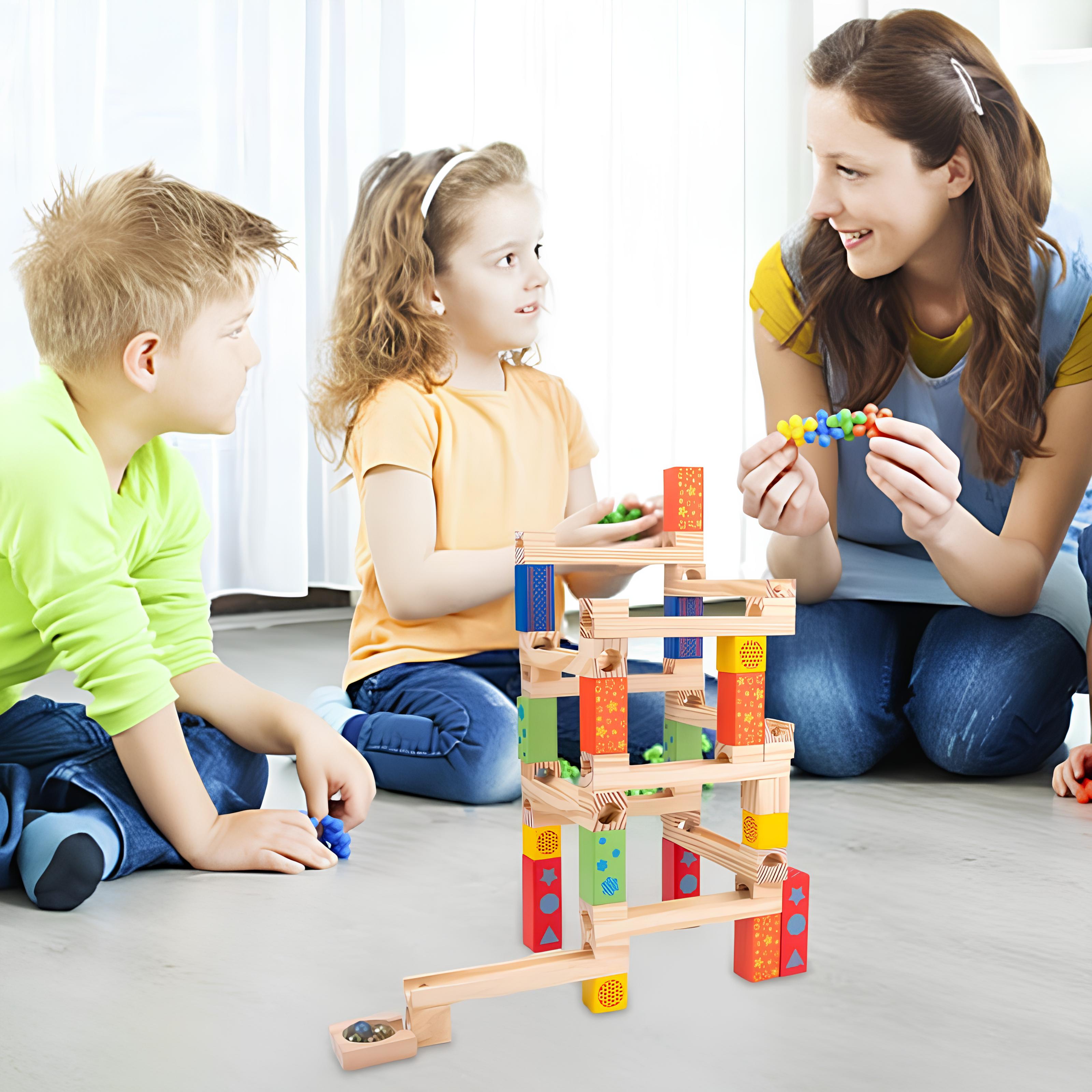 Wooden Marble Run Construction Set | Educational, Durable & Creative Toy for Children Aged 3+