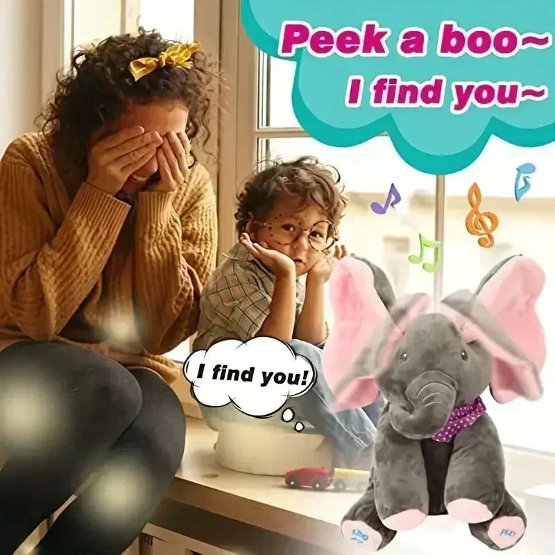 Robotic Peek a Boo Elephant Plush Toy | Interactive, Soft & Ideal for Babies and Toddlers