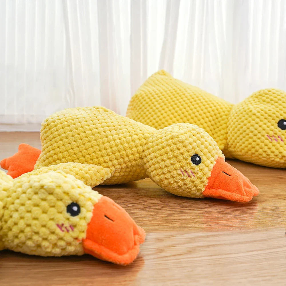 Indestructible Dog Toy Calming Duck | Stress Relief Plush
