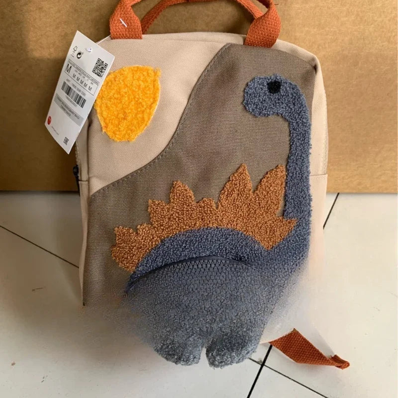 Adorable Little Dutch Backpack for Toddlers - Dinosaur Embroidered Design
