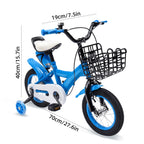 Carbon Steel Indoor Outdoor Kids Bike with Training Wheels, 12-Inch Bicycle for Children, Perfect Gift for Active Play