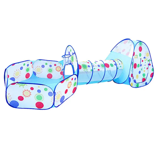 3-in-1 Portable Baby Ball Pit Playpen with Crawling Tunnel for Kids - Indoor/Outdoor Playground Tent and Ball Pool