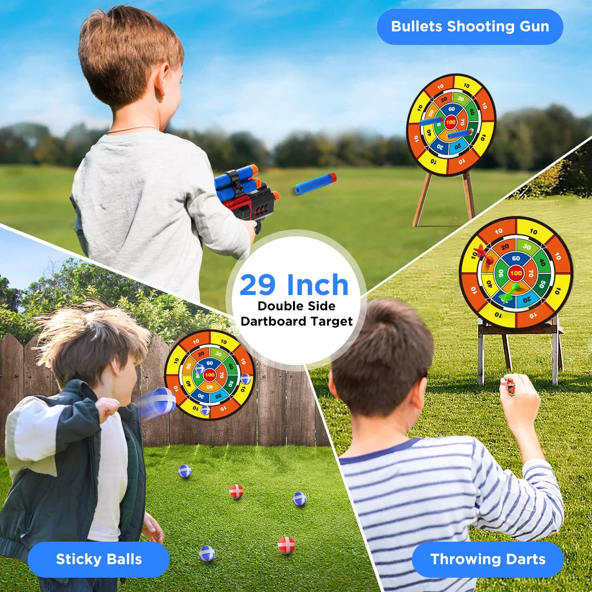 LED Light Up Bow and Arrow Set for Kids with Suction Cup Stand and Dart Board Target - Indoor & Outdoor Archery Game Toys