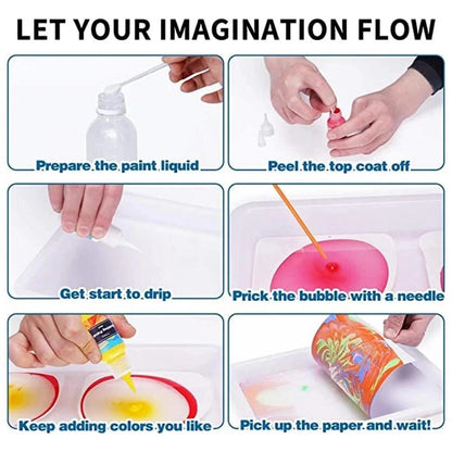 Art Water Marbling Painting Kit – Create Stunning Artwork with Marbled Designs  for All Ages