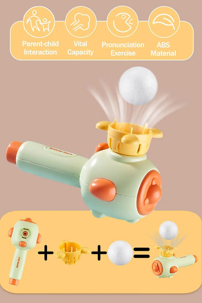 Montessori Sensory Toy for Babies - Whistle Ball Blowing Floating Blow Pipe Balls for Fine Motor Skills Development