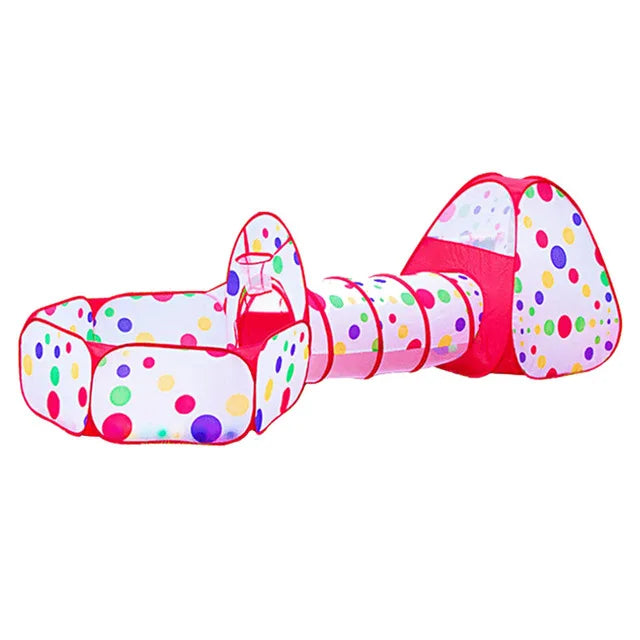 3-in-1 Portable Baby Ball Pit Playpen with Crawling Tunnel for Kids - Indoor/Outdoor Playground Tent and Ball Pool