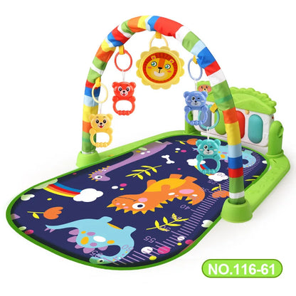 Baby Play Gym Activity Mat with Musical Arch, Multifunctional Fitness Frame, Educational Crawling Rug, Perfect Gift for Infants