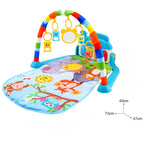 Baby Activity Gym Play Mat with Music Rack & Piano Keyboard - Soft Puzzle Carpet for Infant Crawling & Playtime