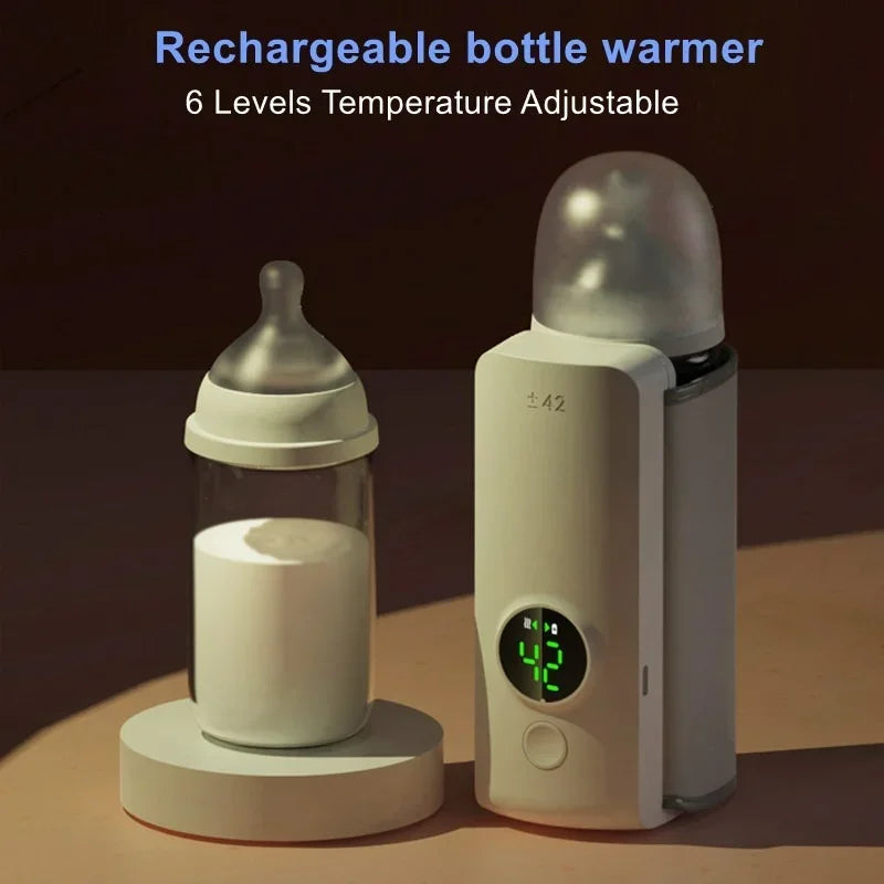 Portable Baby Bottle Warmer with Temperature Control - Ideal for Feeding on the Go, Adjustable Heat Settings, Compact Design for Travel