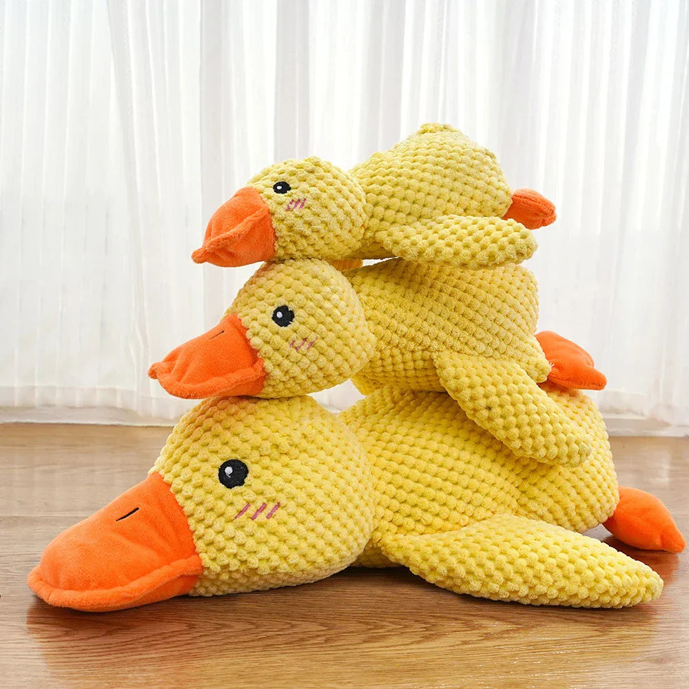 Indestructible Dog Toy Calming Duck | Stress Relief Plush