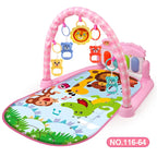 Baby Play Gym Activity Mat with Musical Arch, Multifunctional Fitness Frame, Educational Crawling Rug, Perfect Gift for Infants