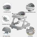 2 in 1 Baby Activity Walker | Adjustable Speed, Brake System & Musical Tray for Development and Play