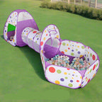 3-in-1 Portable Baby Ball Pit Playpen with Crawling Tunnel for Kids - Indoor/Outdoor Playground Tent and Ball Pool