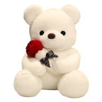 RoseBear Teddy Bear | Soft Plush with Artificial Roses for Romantic Gifts and Home Decor