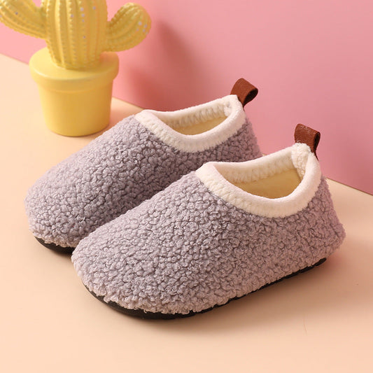 Children's Non-Slip Slippers | Warm Wool Lining & Safe for Home Use, Ideal for Ages 1-7