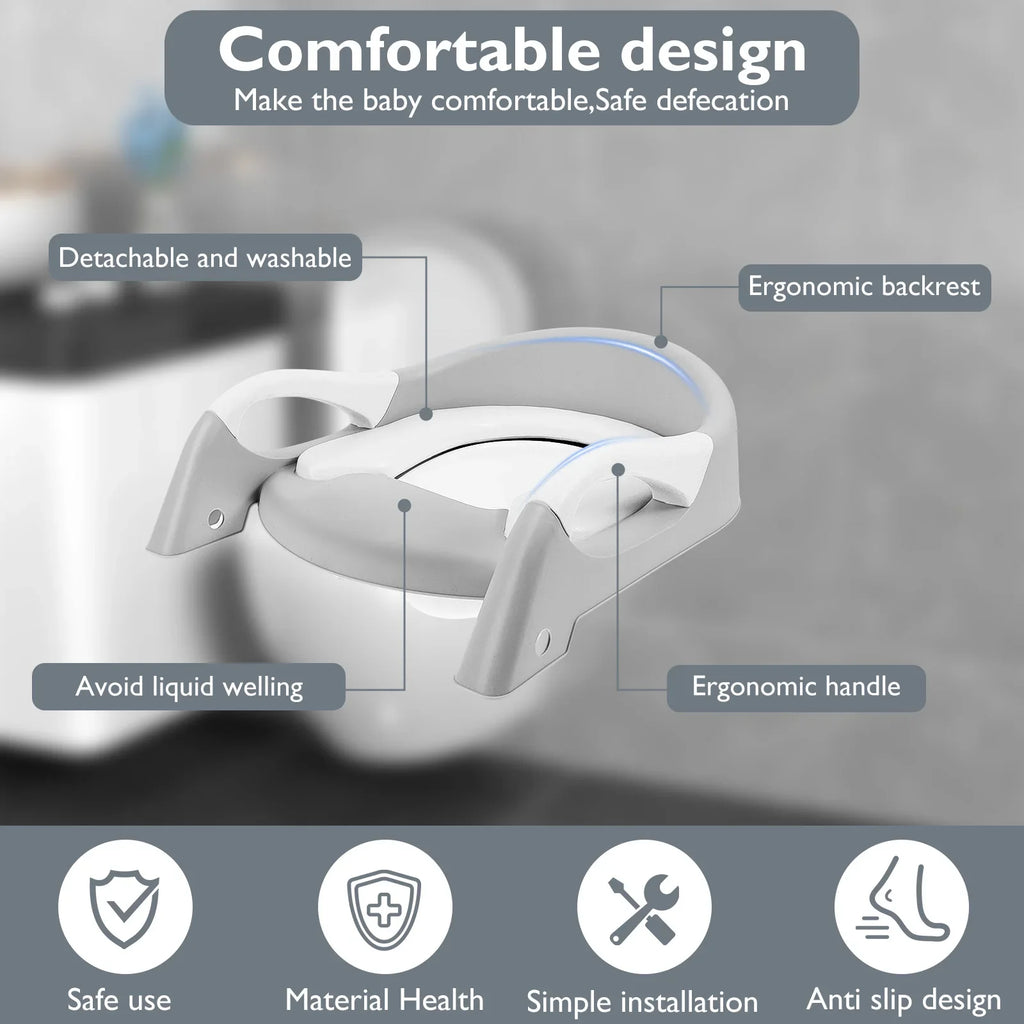 Adjustable Potty Training Seat | Non-Slip, Compact Design & Comfortable Toilet Training Essentials