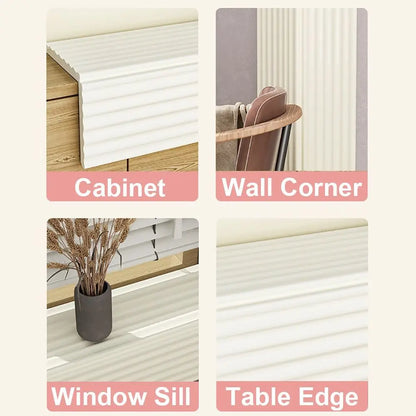 Kids Window Sill Desk Edge Guard Strip - Thickened Baby Safety Wall Corner Protector, Self-Adhesive 2m Anti-Collision Cushion for Childproofing