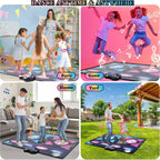 Large Electric Dance Mat for Kids - 8-Key Music Dance Pad with 2 Modes, 12 Games & 3 Levels - Perfect Christmas Gift for Girls