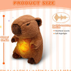 Breathing Plush Capybara Toy | Soothing Night Light & Music for Stress Relief and Relaxation